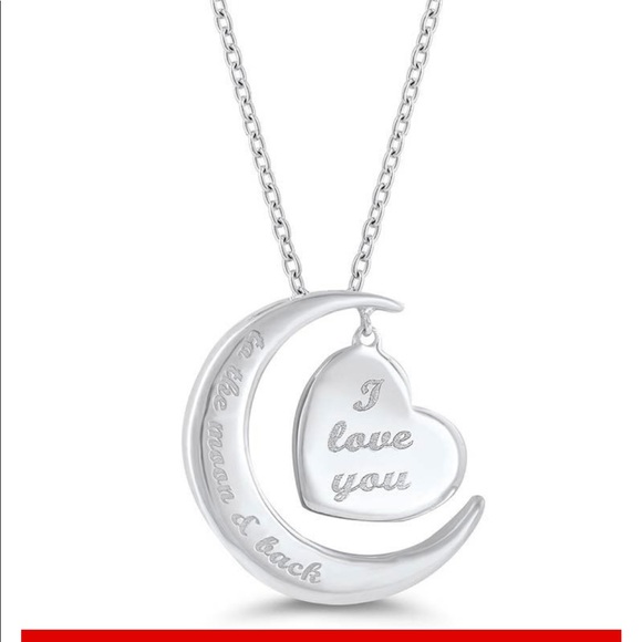 Brand new silver necklace with diamonds - Picture 6 of 6